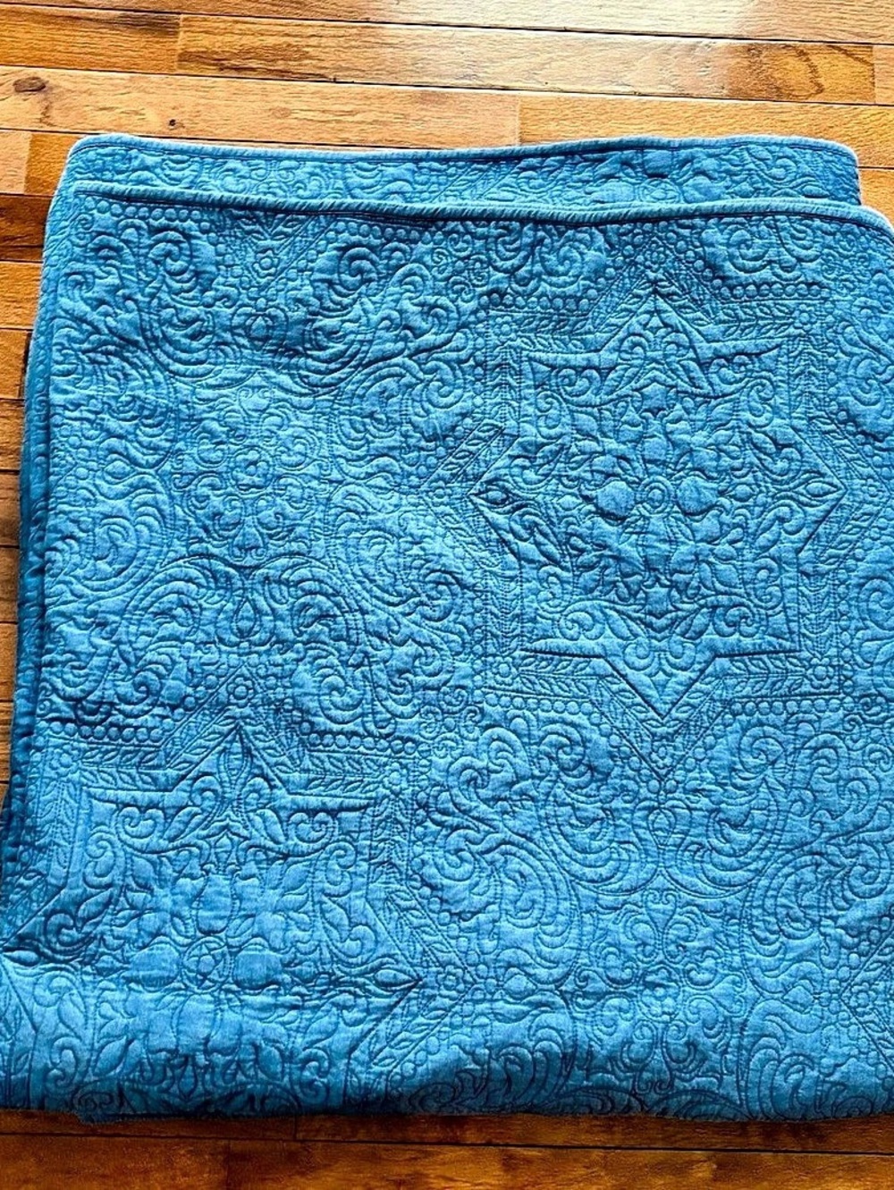 Better Homes & Gardens Chambray KG Sham 2PK Blue King Shams 2-Pack Like New